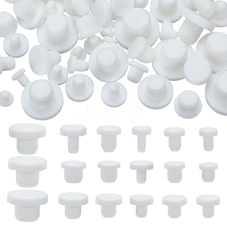 72Pcs 18 Styles Silicone End Caps FIND-FG0004-55A-1