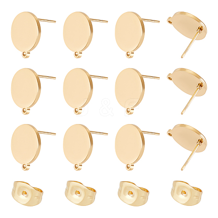 10 Pairs 304 Stainless Steel Stud Earring Findings STAS-UN0042-35-1
