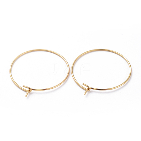 316 Surgical Stainless Steel Hoop Earring Findings X-STAS-J025-01C-G-1