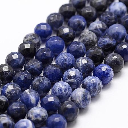 Natural Sodalite Beads Strands G-D840-19-8mm-1