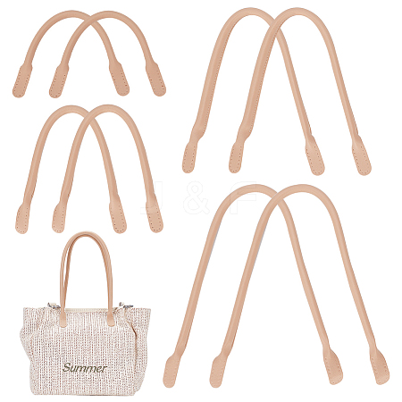 8Pcs 4 Style PU Leather Sew on Bag Handles PURS-WR0001-26B-1