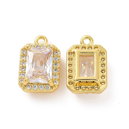 Brass Pendants with Clear Glass KK-E068-VF214-1