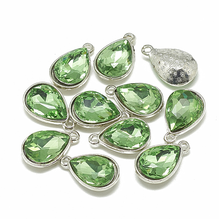 Alloy Glass Pendants PALLOY-T028-10x14mm-19-1