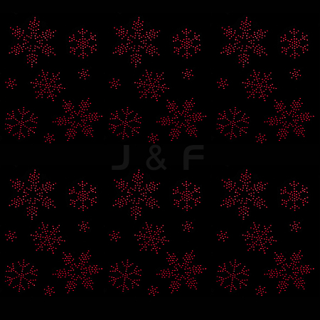 Snowflake Pattern Hotfix Rhinestones DIY-WH0430-205C-1