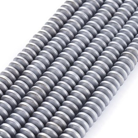 Electroplate Non-magnetic Synthetic Hematite Heishi Beads Strands G-M007-20C-1