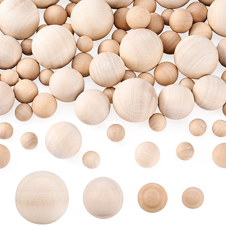 Unfinished Wood Beads WOOD-TA0001-24-1