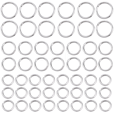 SOFPLATE 1200Pcs 3 Styles 304 Stainless Steel Open Jump Rings STAS-SP0001-67-1