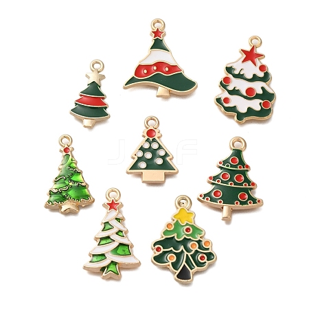 Christmas Theme Alloy Enamel Pendants FIND-M039-01B-1