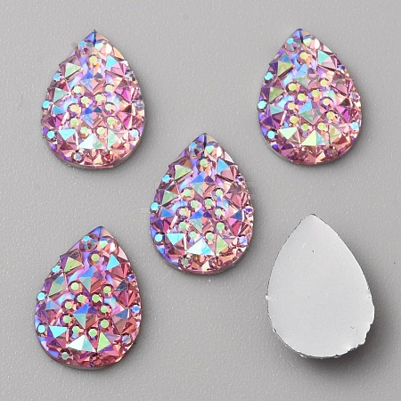 Opaque Resin Rhinestone Cabochons RESI-WH0035-29F-1