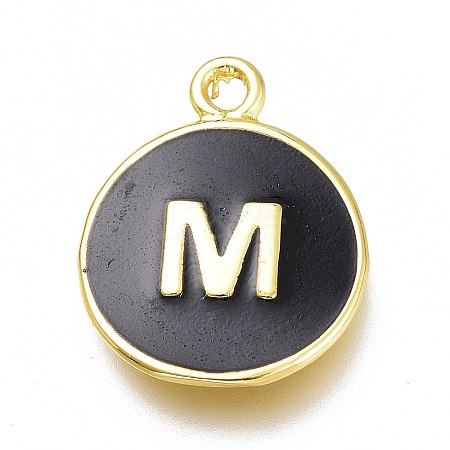 Brass Enamel Pendants KK-H103-02M-G-1