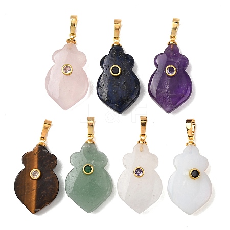 Natural & Synthetic Mixed Stone Pendants G-P628-05G-M-1