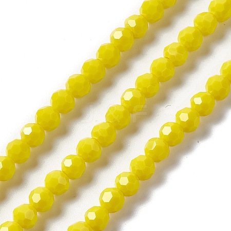 Faceted(32 Facets) Glass Beads Strands EGLA-J042-35B-01-1