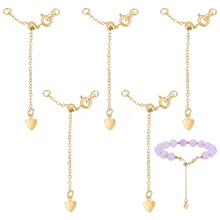 5Pcs Brass End Chains FIND-PH0028-50G-1