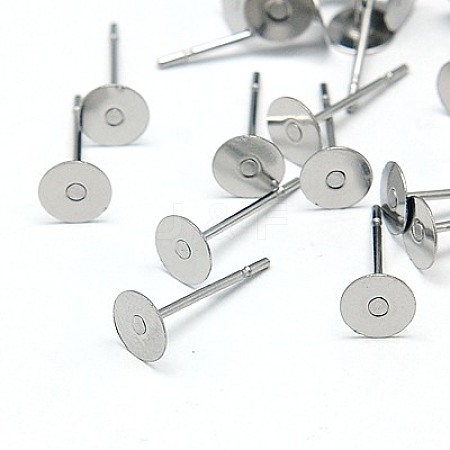 304 Stainless Steel Stud Earring Findings STAS-PH0010-11-1