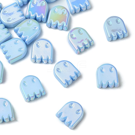 20Pcs UV Plating Acrylic Beads OACR-YW0005-01D-1