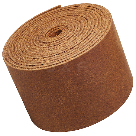 2M Flat AB Grade Cowhide Leather Cord AJEW-WH0479-73F-04-1