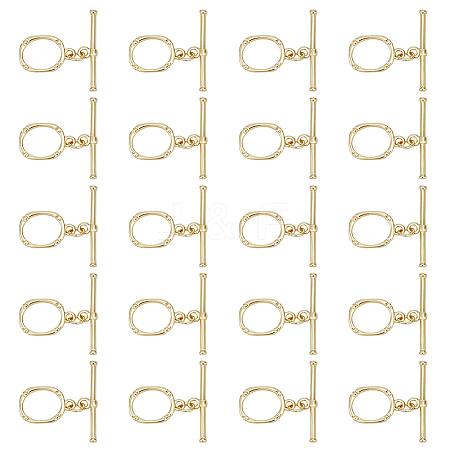 20 Bags Brass Toggle Clasps KK-ME0003-88-1