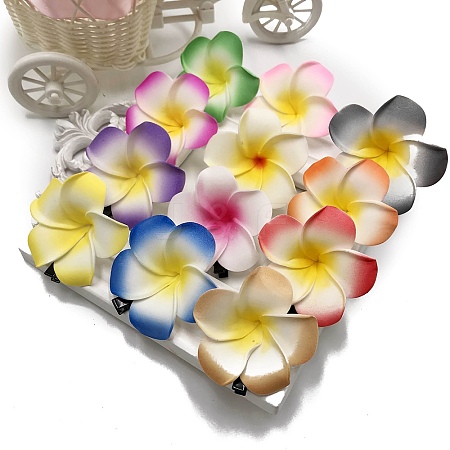 12Pcs PE Egg Flower Claw Hair Clips PW-WG54AE9-03-1