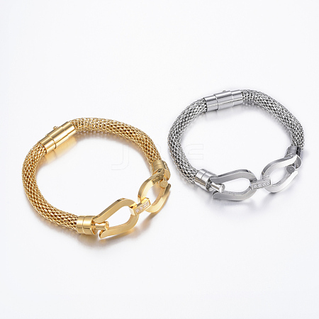 304 Stainless Steel Bracelets BJEW-H497-18-1