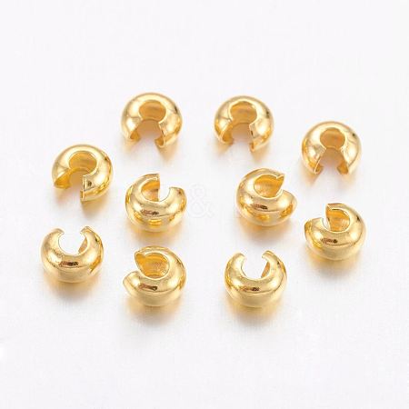 Brass Crimp Beads Covers KK-H291-NFG-NF-1