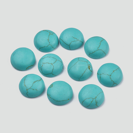 Synthetic Turquoise Cabochons G-P393-R64-12MM-1