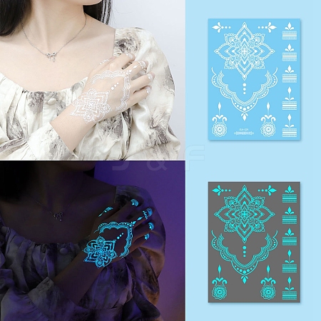 Luminous Removable Temporary Water Proof Tattoos Paper Stickers PW-WG69616-07-1