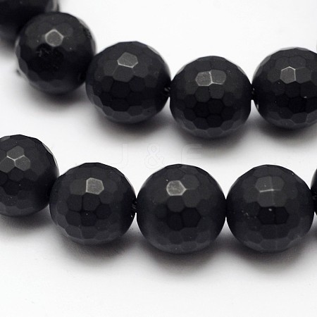 Natural Black Agate Beads Strands X-G-D710-10mm-06-1