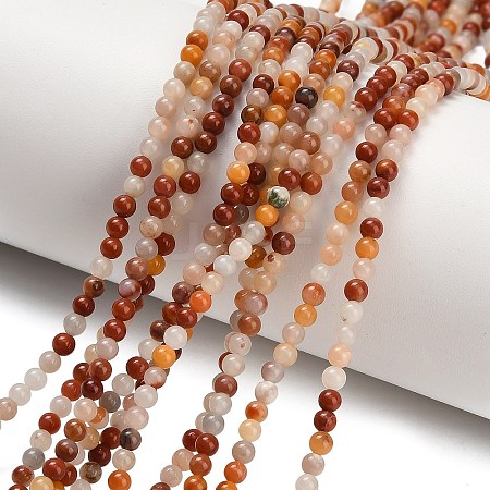 Natural Agate Beads Strands G-Z116-A21-3mm-1