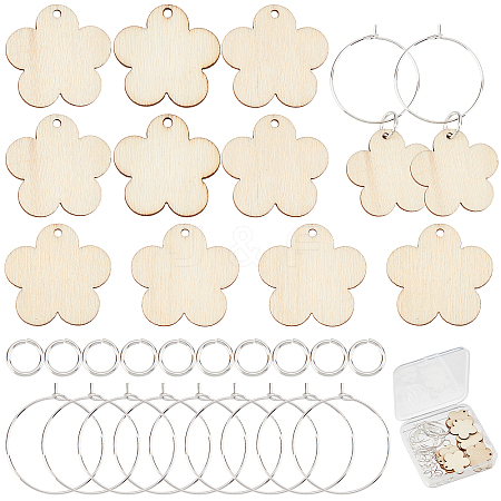 SUNNYCLUE DIY Flower Wine Glass Charm Tags Making Kit DIY-SC0018-59-1