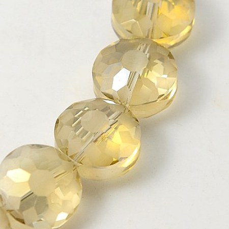 Electorplated Glass Beads EGLA-E002-1O-1