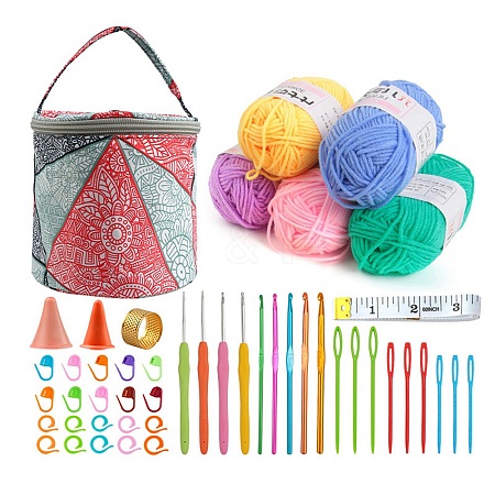 DIY Doll Handmade Knitting Leaf Pattern Bag Sets PW-WG11230-05-1