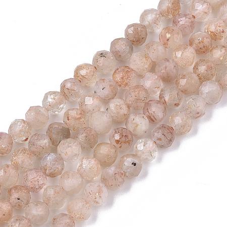 Natural Sunstone Beads Strands G-S361-4mm-018-1
