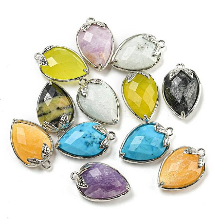 Natural & Synthetic Mixed Gemstone Faceted Pendants G-M431-06P-A-1