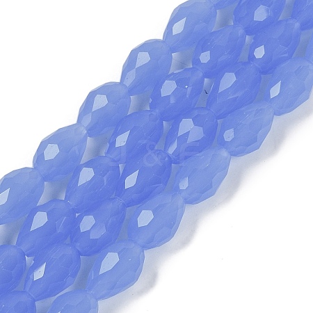Electroplate Imitation Jade Glass Beads Strands EGLA-N013-J4mm-D06-1