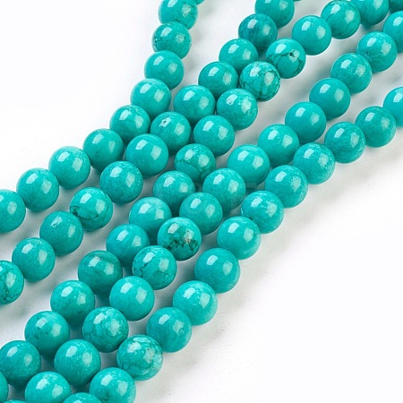 Natural Magnesite Beads Strand TURQ-G096-8mm-1