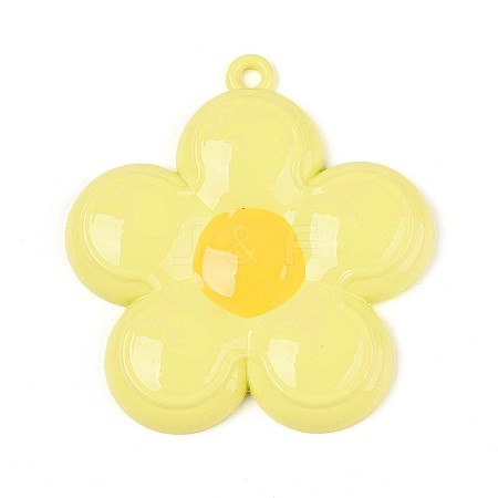 Spray Painted Alloy and Enamel Big Pendants PALLOY-T092-80E-1