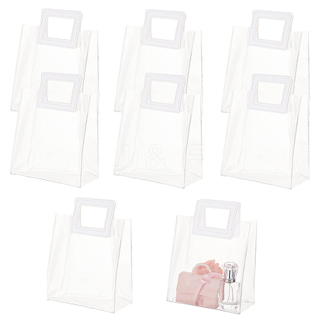 Valentine's Day Rectangle Transparent PVC Storage Bags with Handle ABAG-WH0046-05B-1