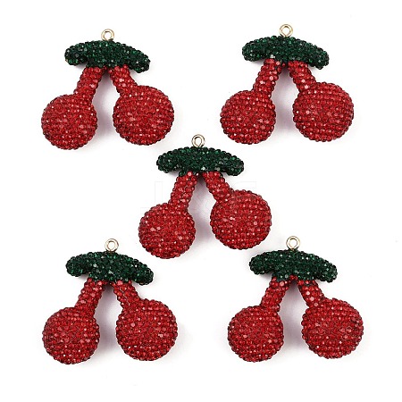 Alloy Clay Rhinestone Pendants LS-RB-P038-05B-G-1