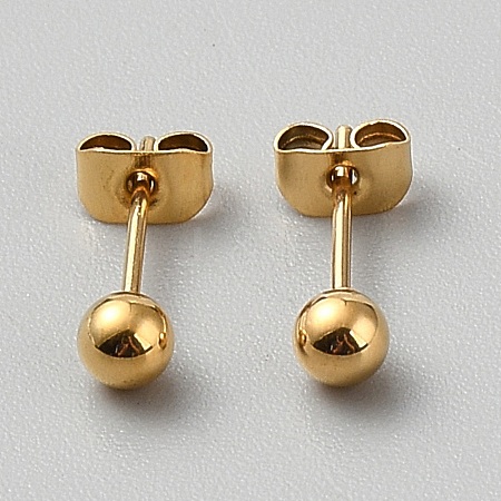 306 Stainless Steel Stud Earrings EJEW-WH0023-01G-1