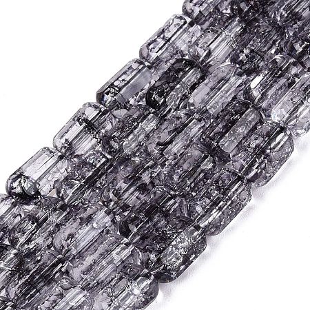 Crackle Transparent Glass Beads Strands GLAA-N068-05A-01-1