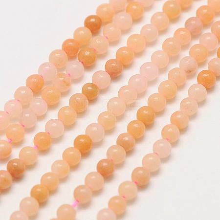 Natural Pink Aventurine Round Beads Strands X-G-A130-2mm-33-1