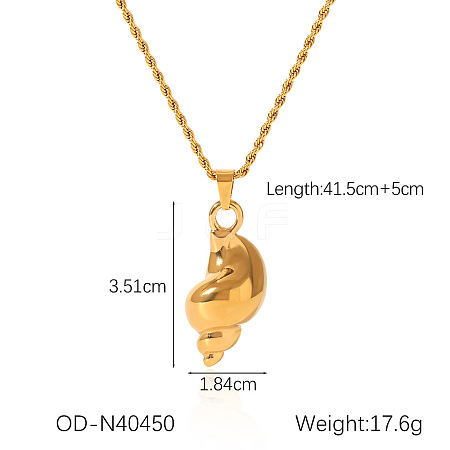 304 Stainless Steel Rhinestone Pendant Necklaces FS-WGDF7E7-05-1