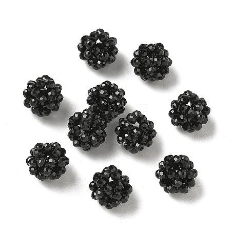 Natural Black Spinel Woven Beads GG-CBA2E9C-F26-01-1