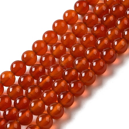 Natural Carnelian Beads Strands G-G390-6mm-03-1