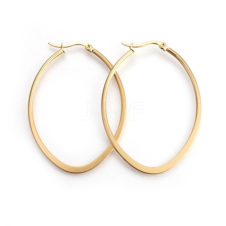 201 Stainless Steel Hoop Earrings EJEW-A053-06A-G-1