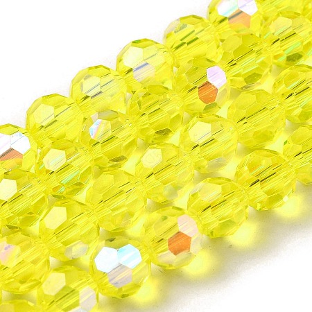 Electroplate Transparent Glass Beads Strands EGLA-A035-T3mm-L03-1
