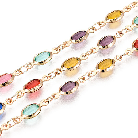 Handmade Brass Oval Link Chains CHC-N024-09KCG-1