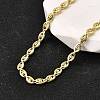 Eye Brass Link Chain Necklaces NJEW-M108-16G-1