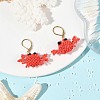 Glass Seed Bead Leverback Dangle Earrings EJEW-MZ00771-1