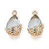 Transparent Glass Pendants GLAA-YW0001-108B-1